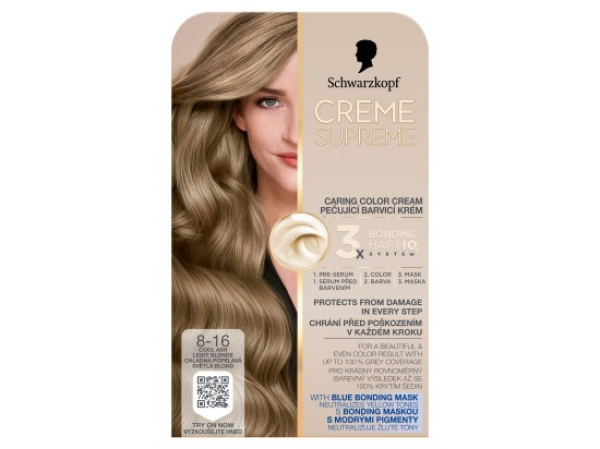 Schwarzkopf Creme Supreme Pečující barvicí krém 8-16 chladná popelavá světlá blond