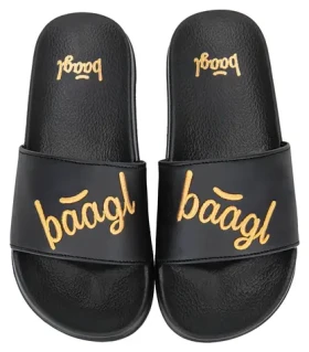 BAAGL Pantofle Logo Gold vel. 40 / Protiskluzová podrážka / Dětské i dospělé velikosti