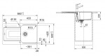 FRANKE - Urban Fragranitový dřez UBG 611-86, 86x50 cm, sahara 114.0700.114