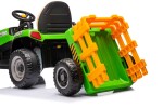 Mamido Dětský elektrický traktor BBH-030 s přívěsem zelený