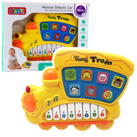 Mamido Vzdělávací elektrické piano Lokomotiva pro batolata žluté
