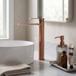 REA - Umyvadlová baterie STORM - COPPER BRUSH vysoká REA-B3002