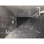 MEXEN/S - Lunar L Duo sprchový kout dveře křídlové 105 x 95, transparent, bílá 834L-105L-095P-20-00