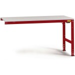 Manuflex LU6018.3003 ESD ESD pracovní stůl Univerzální standardní Přístavný stůl s Melaminplatte, Šxhxv = 1000 x 800 x 763-873 mm rubínově červená