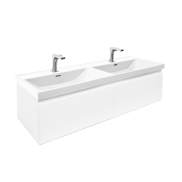 Koupelnová skříňka s umyvadlem SAT Evolution 118x30x44,8 cm bílá mat SATEVO120WMU4BA SATEVO120WMU4BA
