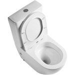 CERANO - WC kombi Cesso, Vortex - vírové splachování + Slim/SoftClose sedátko - spodní/zadní odpad - bílá lesklá - 61,8x38 CER-680356