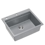 Quadron - Granitový dřez KURT 110 WORKSTATION Grey Metallic ZLE-09004