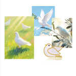 Perleťová brož ve tvaru holubice, Zlatá