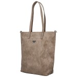 Stylová dámská koženková kabelka na rameno Indira, béžová