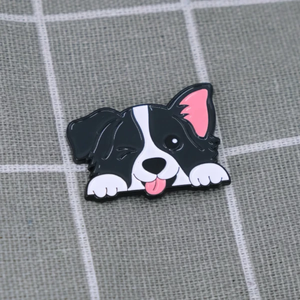 Pinarna.cz Černobílý pejsek s vyplazeným jazykem