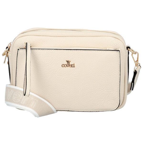 Stylová dámská koženková crossbody kabelka Aliana, béžová