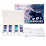 Nevskaya Palitra White Nights Granulation akvarelová sada 12 ks