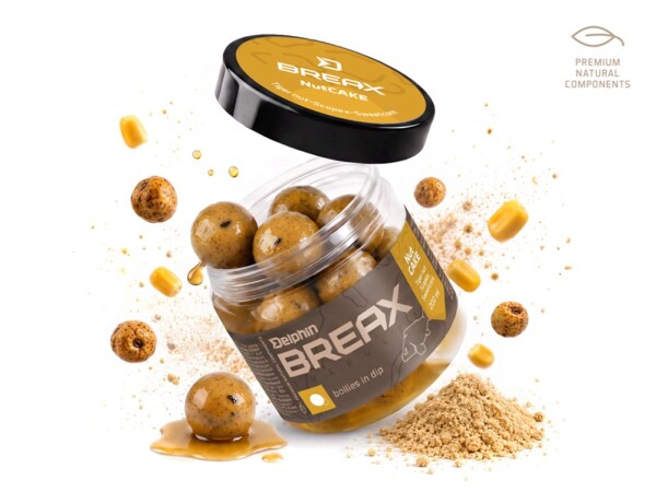 Delphin Boilies v dipu BreaX/NutCAKE Tygří ořech-Scopex-Kukuřice 200ml - 16mm,Delphin Boilies v dipu BreaX/NutCAKE Tygří ořech-Scopex-Kukuřice 200ml -