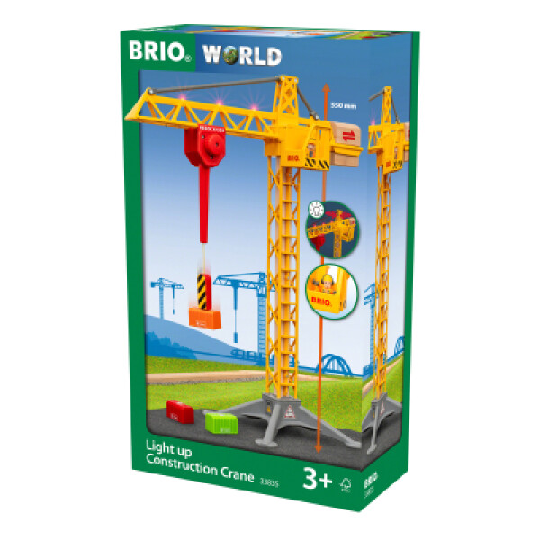 Brio WORLD 33835 Svítící stavební jeřáb