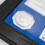 Obraz Detroit Lions NFL Barry Sanders Statue Unveiling Silver Coin