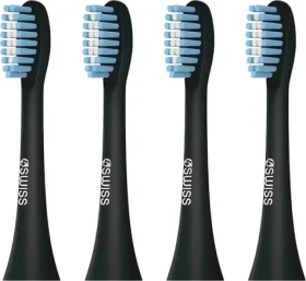 4Swiss Sensitive Clean černá / Náhradní hlavice na zubní kartáček / 4 ks (5906496181160)