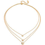 ELENYS Trio Aura – pozlacený náhrdelník 18K žluté zlato Délka: 38-44 + 5 / max. 49 cm