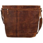 Moderní luxusní kožená taška přes rameno DOMINIQUE, koňaková