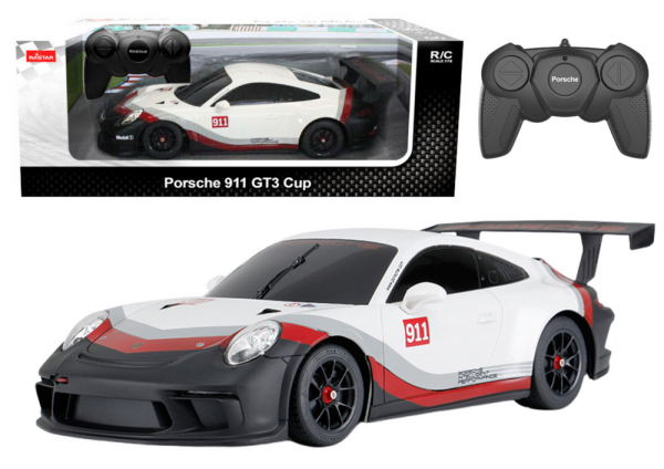 RASTAR Auto na dálkové ovládání R/C Porsche 911 GT3 1:18 Rastar bílé