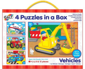 4 Puzzle v krabici - dopravní prostředky