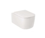 KLUDI - Resa S Závěsné WC se sedátkem SoftClose, Rimless, Spiralflush, lesklá bílá 27WCSET43