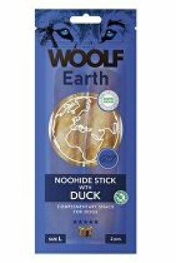Woolf pochoutka Earth NOOHIDE L Sticks with Duck 85g