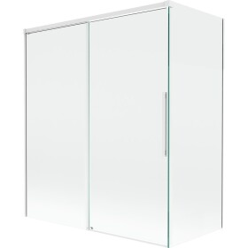 MEXEN/S - Rox vanová zástěna 2-křídlová posuvná 140 + 70 x 150, transparent, bílá 8C9-140-070-20-00