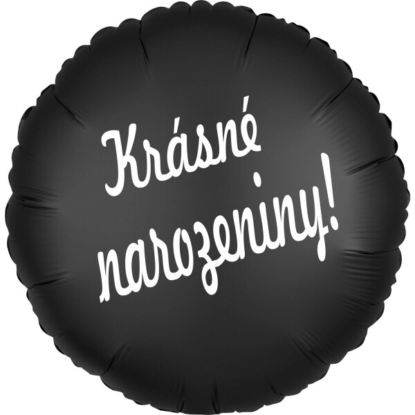 Balónek černý kruh Krásné narozeniny! Balonky.cz Balónek černý kruh Krásné narozeniny! Balonky.cz