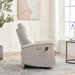 Polohovací křeslo, elektrické zabudované ovládání, béžová, látka, TV-929 CRM2