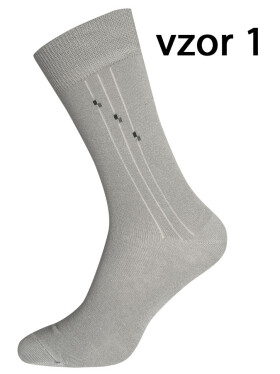 EVONA a.s. Pánské ponožky 5074 světle šedé vzor 1 - PON 5074 E-SV.ŠEDÁ VZOR 1 39-42