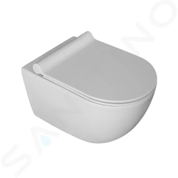 Kielle Závěsné WC se sedátkem SoftClose, Rimless, bílá 30115000