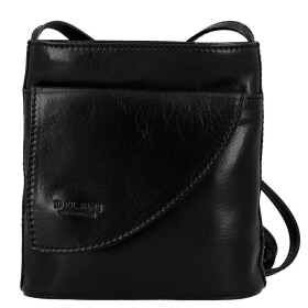 Luxusní dámská kožená crossbody kabelka Nica, černá