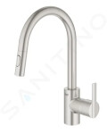 GROHE - Feel Dřezová baterie s výsuvnou sprškou, supersteel 31486DC1