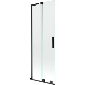 MEXEN/S - Velar L dvoukřídlá posuvná vanová zástěna 75 x 150, transparent, černá 896-075-003-01-70