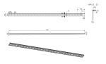 SAPHO - Spádová lišta, levá, výška 10, délka 1200, nerez mat SPD1210-L
