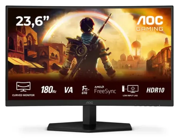 23.6" AOC C24G42E černá / Monitor / VA / Full HD / 180 Hz / 0,5 ms / 2x HDMI + DP / VESA / repro (C24G42E)