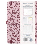 Busy B Týdenní diář Perfect Planner Burgundy Spatter 2026, červená barva, papír