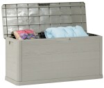 TOOMAX WOODYS zahradní plastový úložný box 280 L - světle šedá