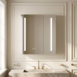 REA - Zrcadlová skříňka s LED osvětlením M1015-60 60x65 REA-M0102