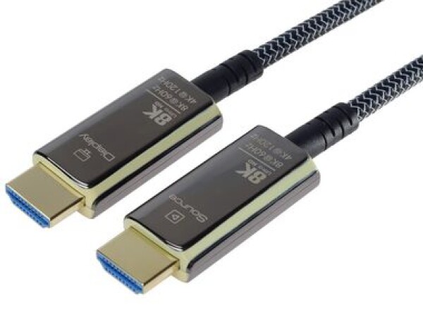 PremiumCord (KPHDM21T10) Ultra High Speed HDMI 2.1 optický fiber kabel 8K/60Hz 10m / zlacené konektory / 2x HDMI(M) (kphdm21t10)