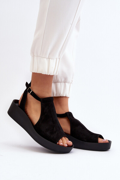 Zazoo 2914 Dámské sandály z semiše Černé 38