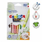 Carioca textilní fixy, tenký hrot, tenký hrot, 10 ks, mix barev