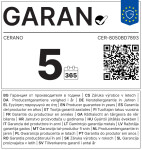 CERANO - Třístěnný sprchový kout Varone LINE U L/P - 6 mm - černá matná, grafitové sklo - 150x70x195 - posuvný CER-8050BD7893