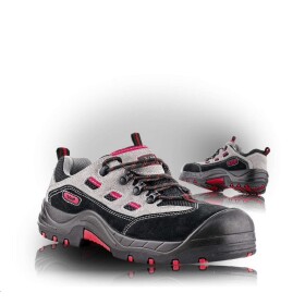 VM Obuv Polobotka ATLANTA 2675-S1P NON Metalic, pracovní kožená s textilem 39 šedo-černá