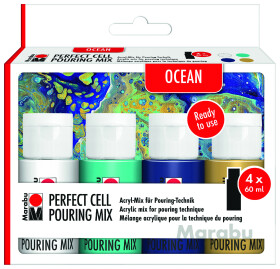 Marabu Ocean Pouring sada 4 x 60 ml