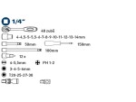 Gola sada nástrčné a zástrčné klíče 1/4" 31ks FORTUM professional