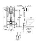 GROHE - Rapid SL Předstěnová instalace pro závěsné WC, nádržka GD2, tlačítko Skate Cosmo, chrom 39000000