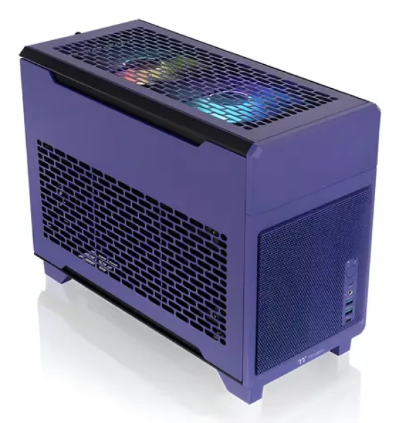 Thermaltake TR100 fialová / Počítačová skříň / Mini-ITX / SFX zdroj / 280mm AIO / USB-C (CA-11A-00SNNN-00)