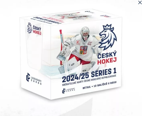 Legendary Cards Sběratelské hokejové karty Český hokej národní tým reprezentace 2024/2025 Golden Retail Hockey Box