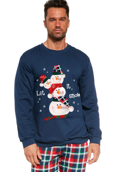 Pánské pyžamo 115/236 Snowman - CORNETTE tmavě modrá L
